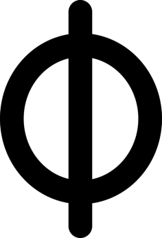 Circle With Vertical Line Mathematical Sign Sketch Style Svg Vector, Free Vectors File
